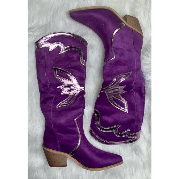 Betty 70 Butterfly Knee High Boots- Size 6.5 - Picture 4 of 11